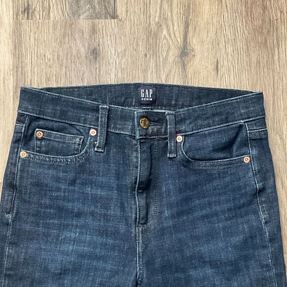 Gap Denim Jeans Womens Size‎ 27T  Tall True Skinny Mid Rise Blue Denim EUC - Picture 2 of 8